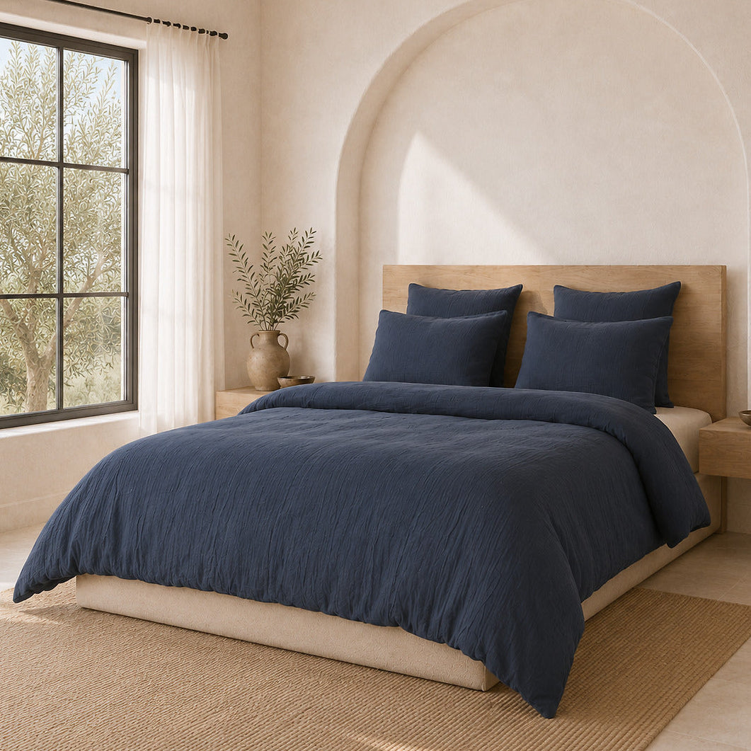 Parure de lit Bâton Rouge en double gaze de coton