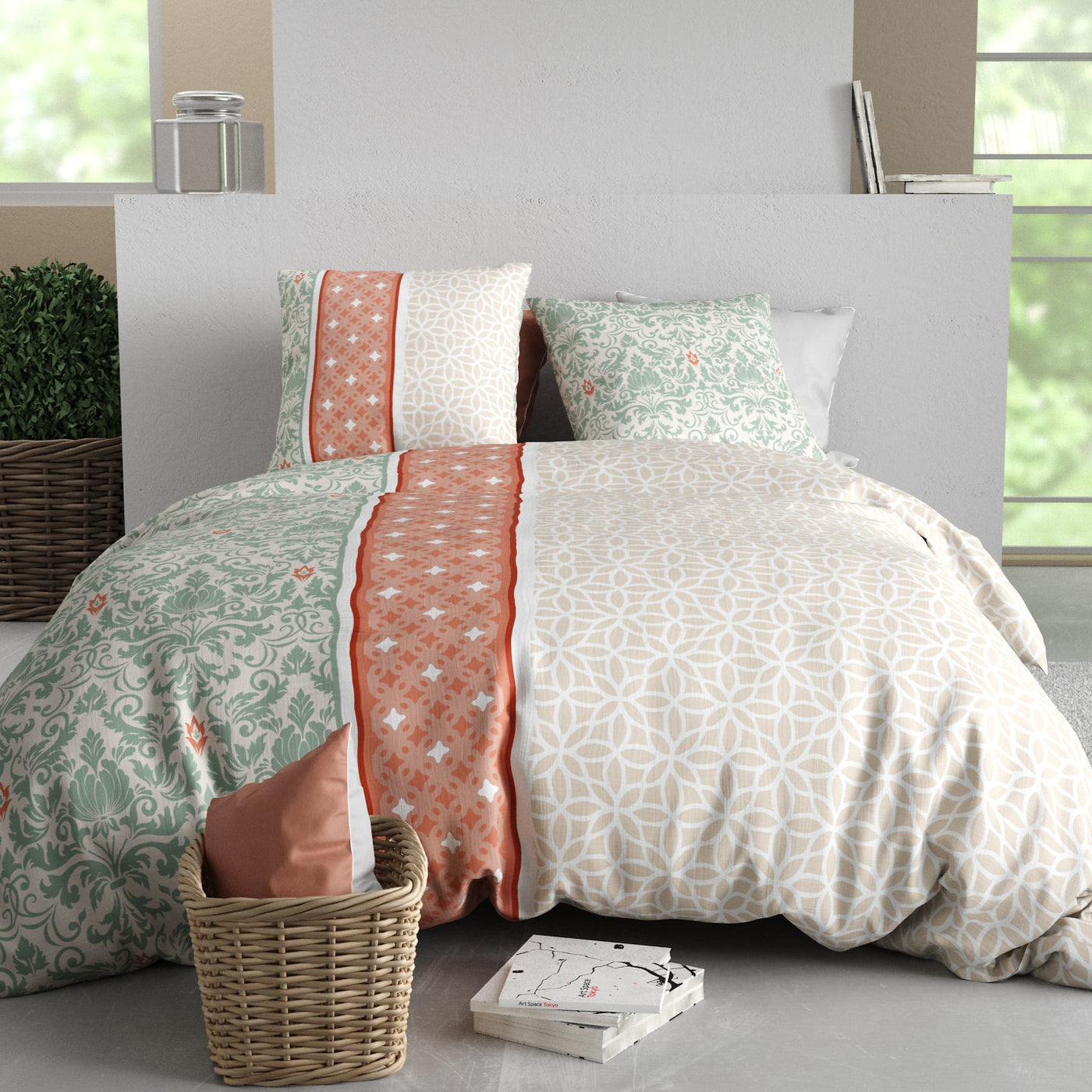 Parure de lit 100% coton 57 fils Prana