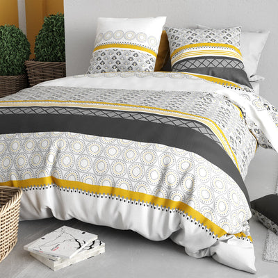 Parure de lit 100% coton 57 fils Spira