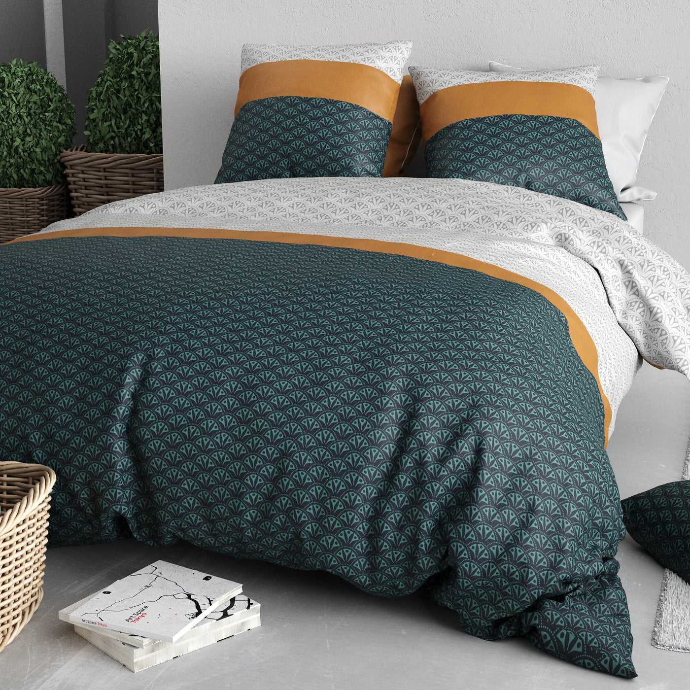 Parure de lit 100% coton 57 fils Orus