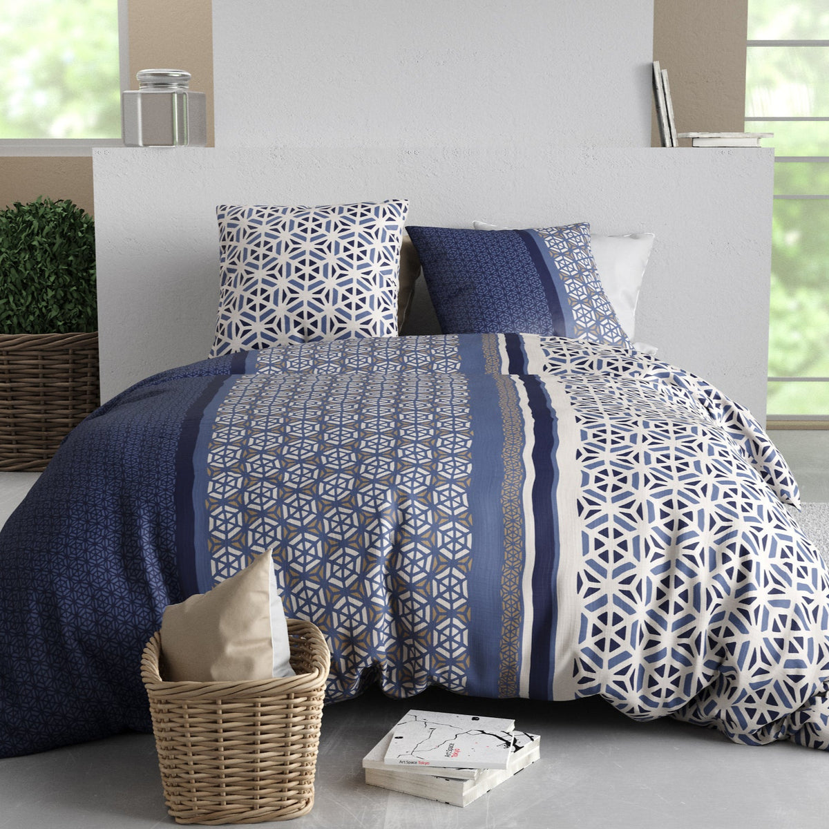 Parure de lit Bâton Rouge 100 % coton 57 fils MIL