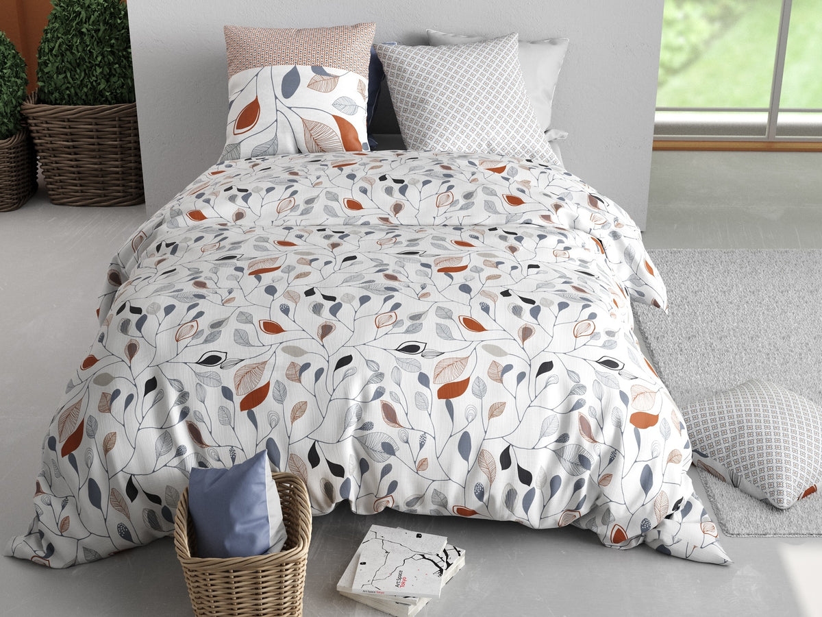 Parure de lit Bâton Rouge 100 % coton 57 fils FLOLIA
