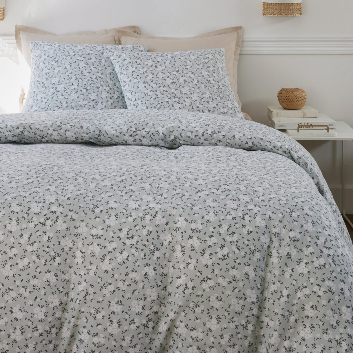 Parure de lit Bâton Rouge en double gaze de coton imprimée