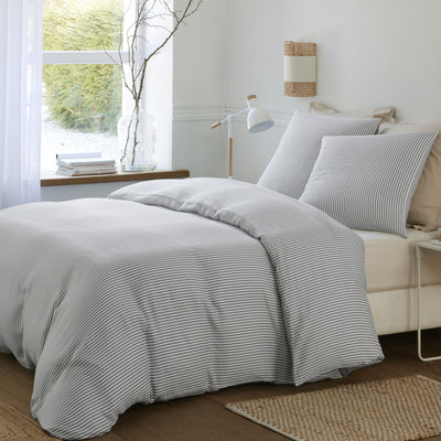 Housse de couette + taies en gaze de coton imprimée LAYA