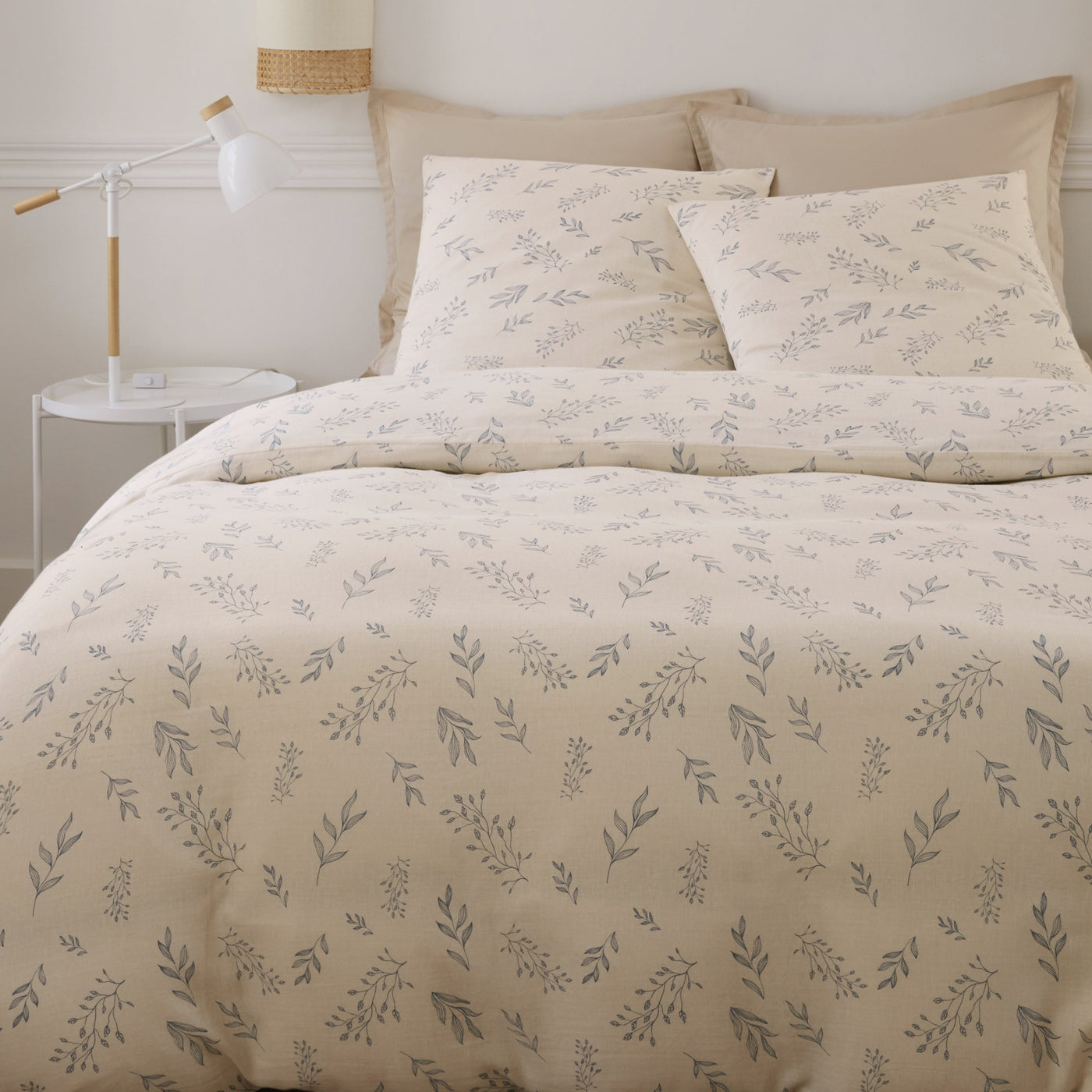 Housse de couette + taies en gaze de coton imprimée LIVEO