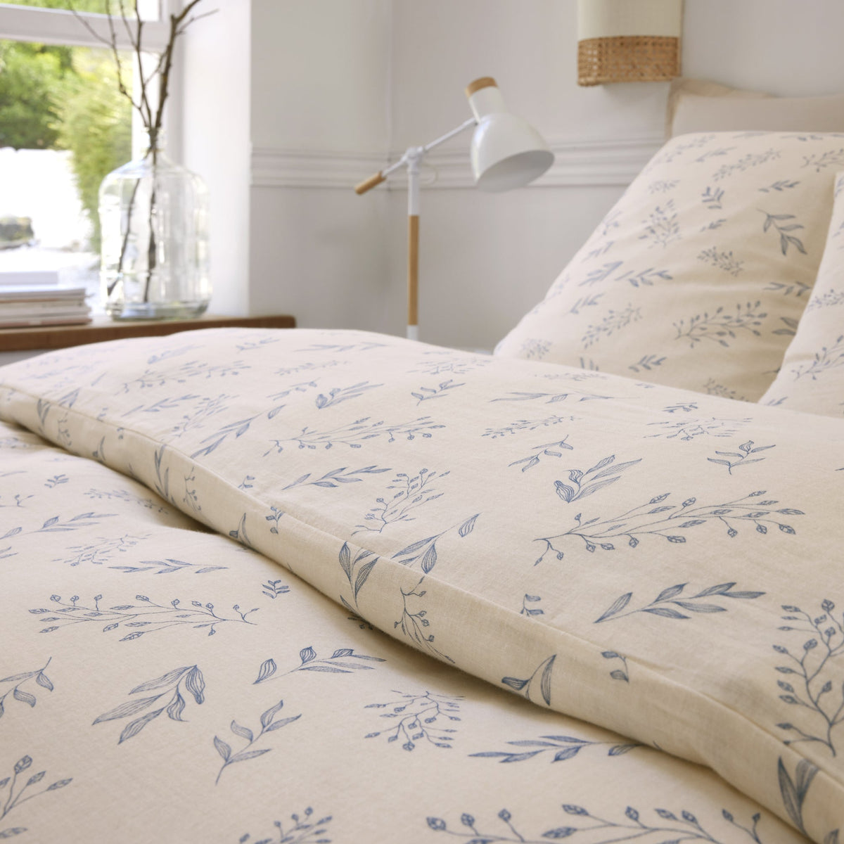 Parure de lit Bâton Rouge en double gaze de coton imprimée