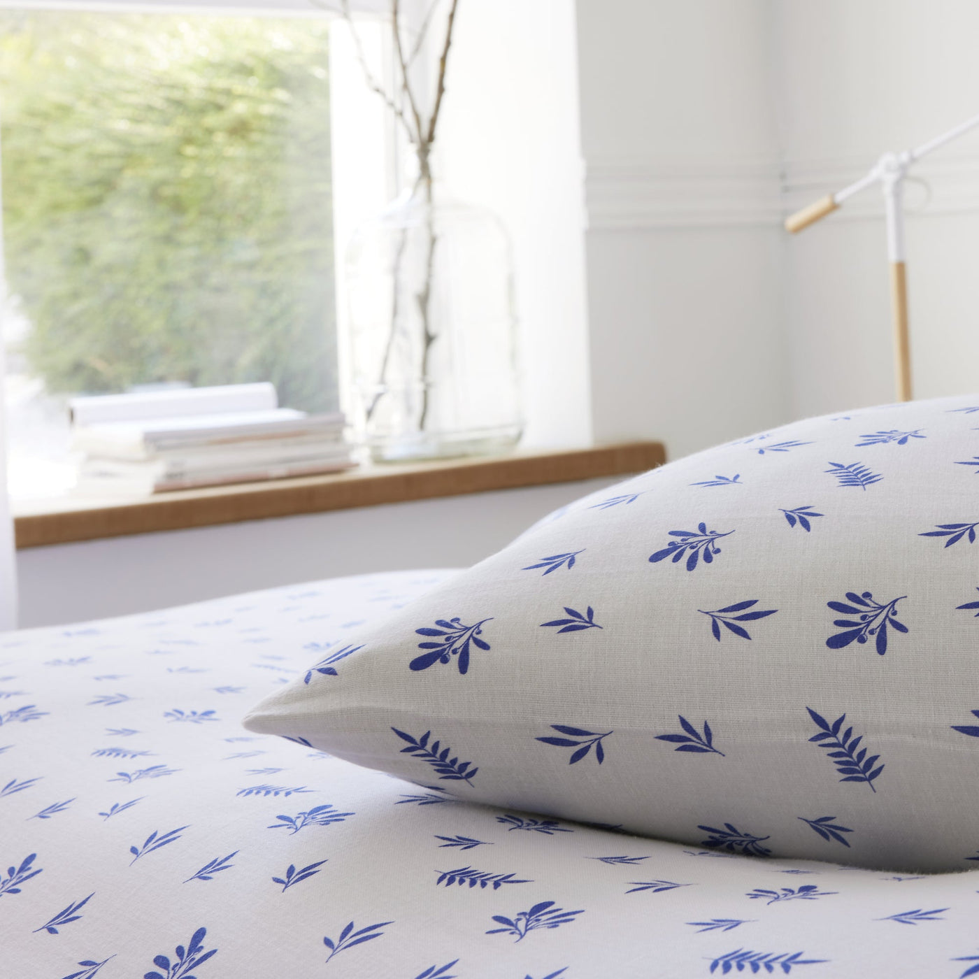 Housse de couette + taies en gaze de coton imprimée LOUCA