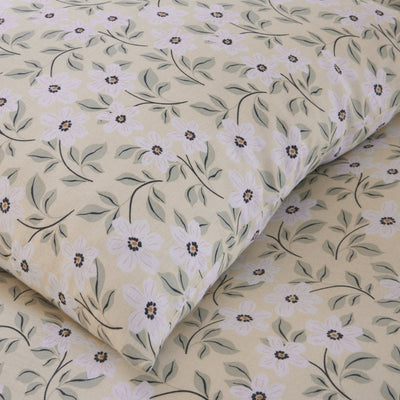 Housse de couette + taies en gaze de coton imprimée LOUCILE