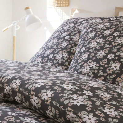 Housse de couette + taies en gaze de coton imprimée SAKURIA