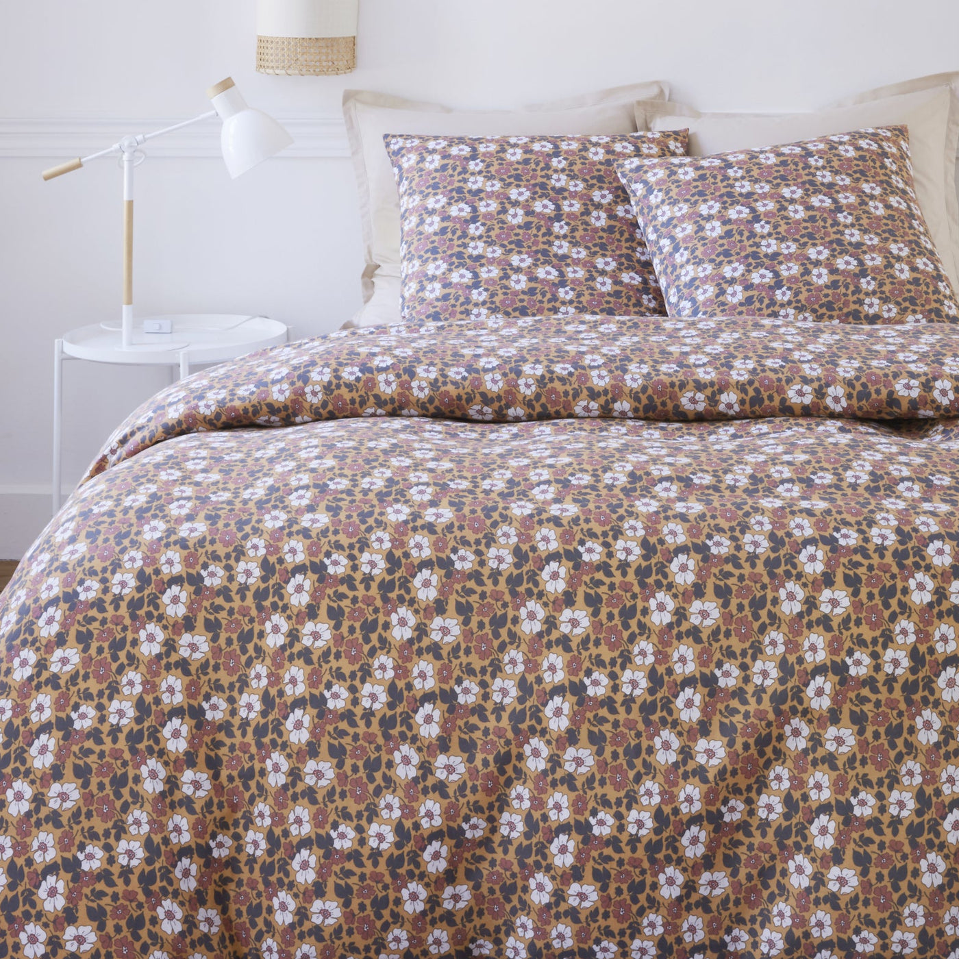 Housse de couette + taies en gaze de coton imprimée VERONE