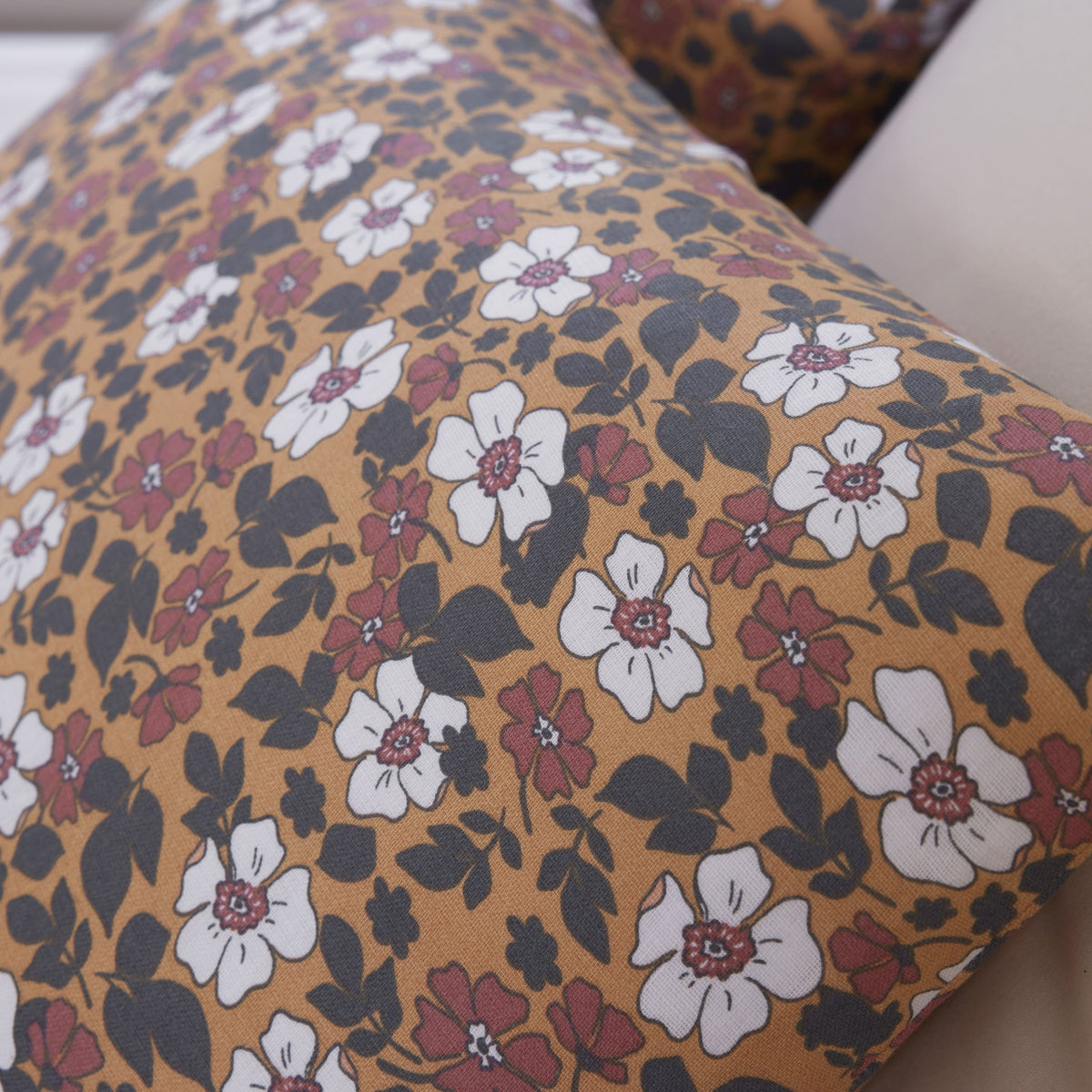 Parure de lit Bâton Rouge en double gaze de coton imprimée