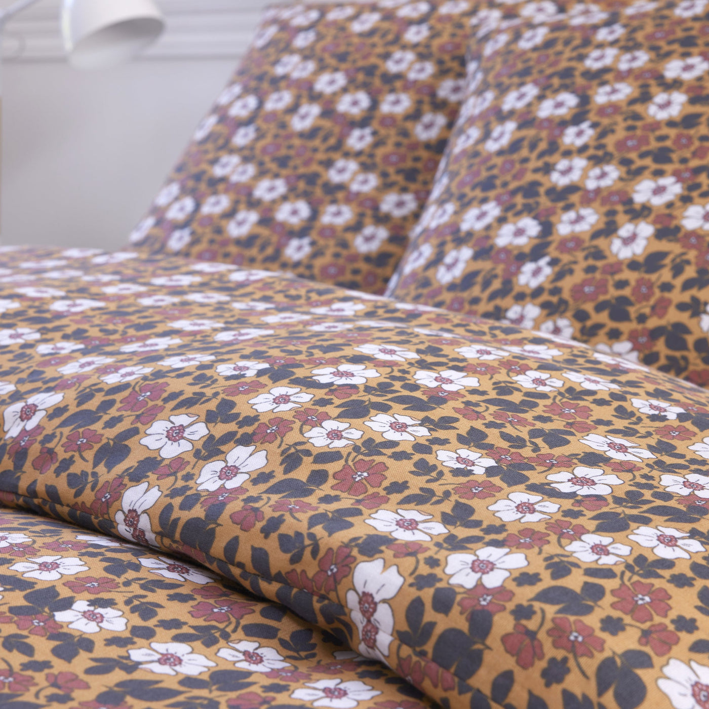 Housse de couette + taies en gaze de coton imprimée VERONE