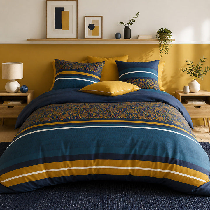 Parure de lit Bâton Rouge percale de coton 71 fils NOXOR