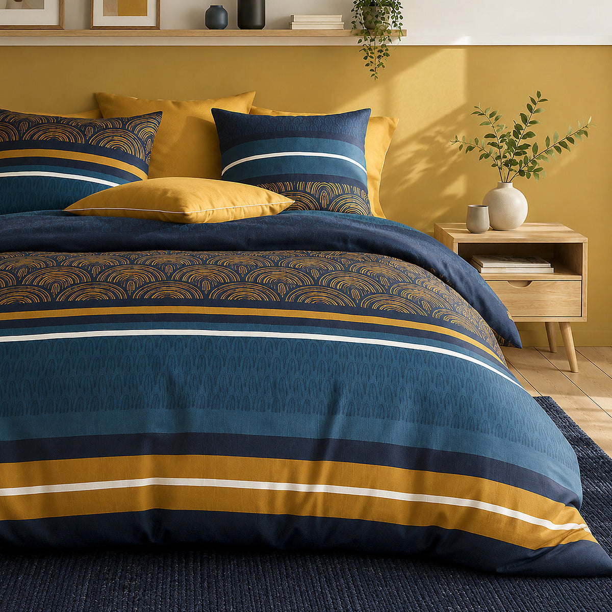 Parure de lit percale de coton 71 fils NOXOR, vue 2