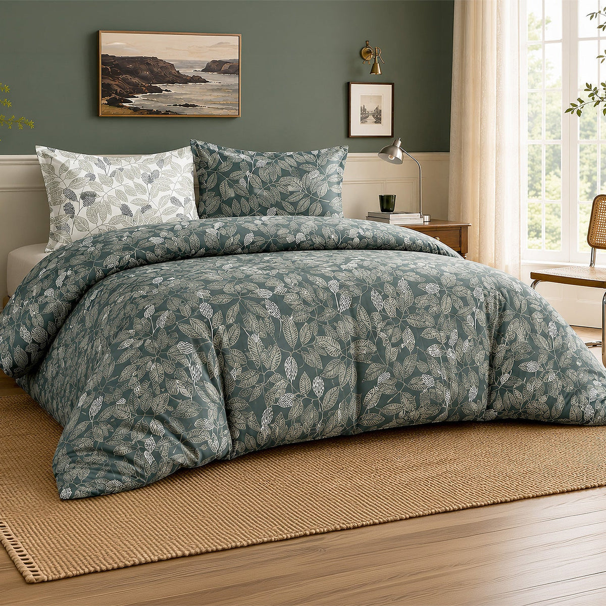 Parure de lit percale de coton 71 fils EMERIDE, vue 3