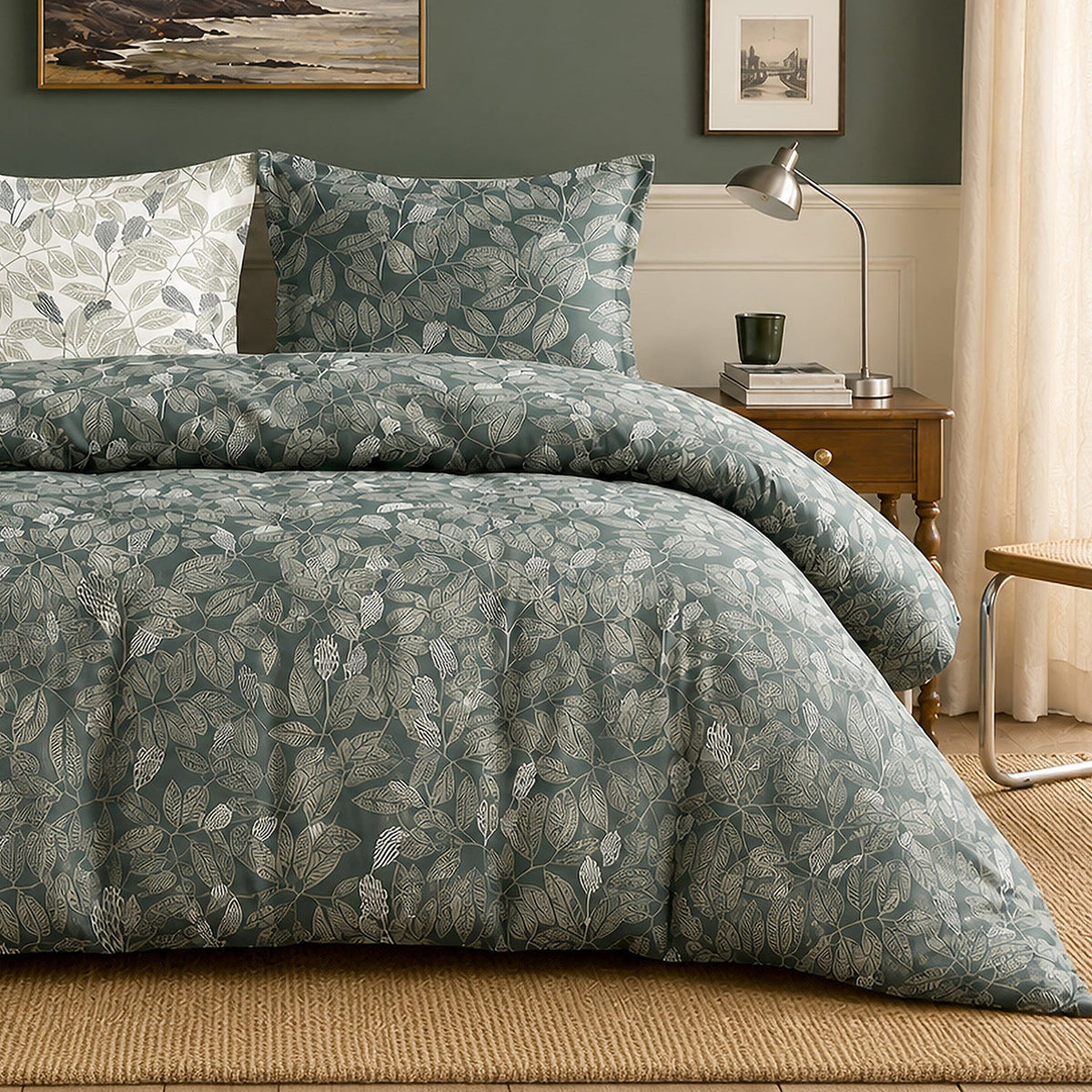 Parure de lit percale de coton 71 fils EMERIDE, vue 4