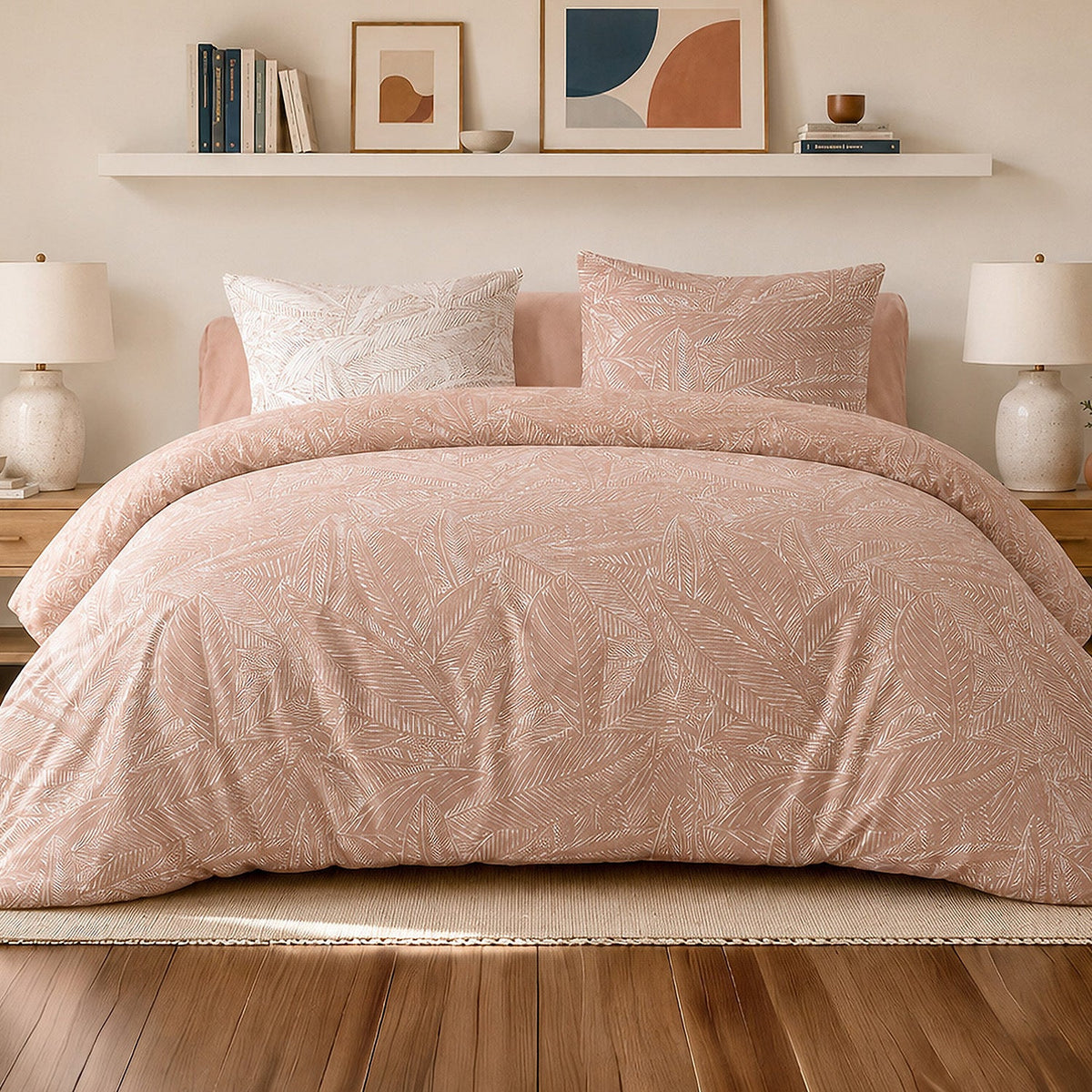 Parure de lit percale de coton 71 fils AMBRE