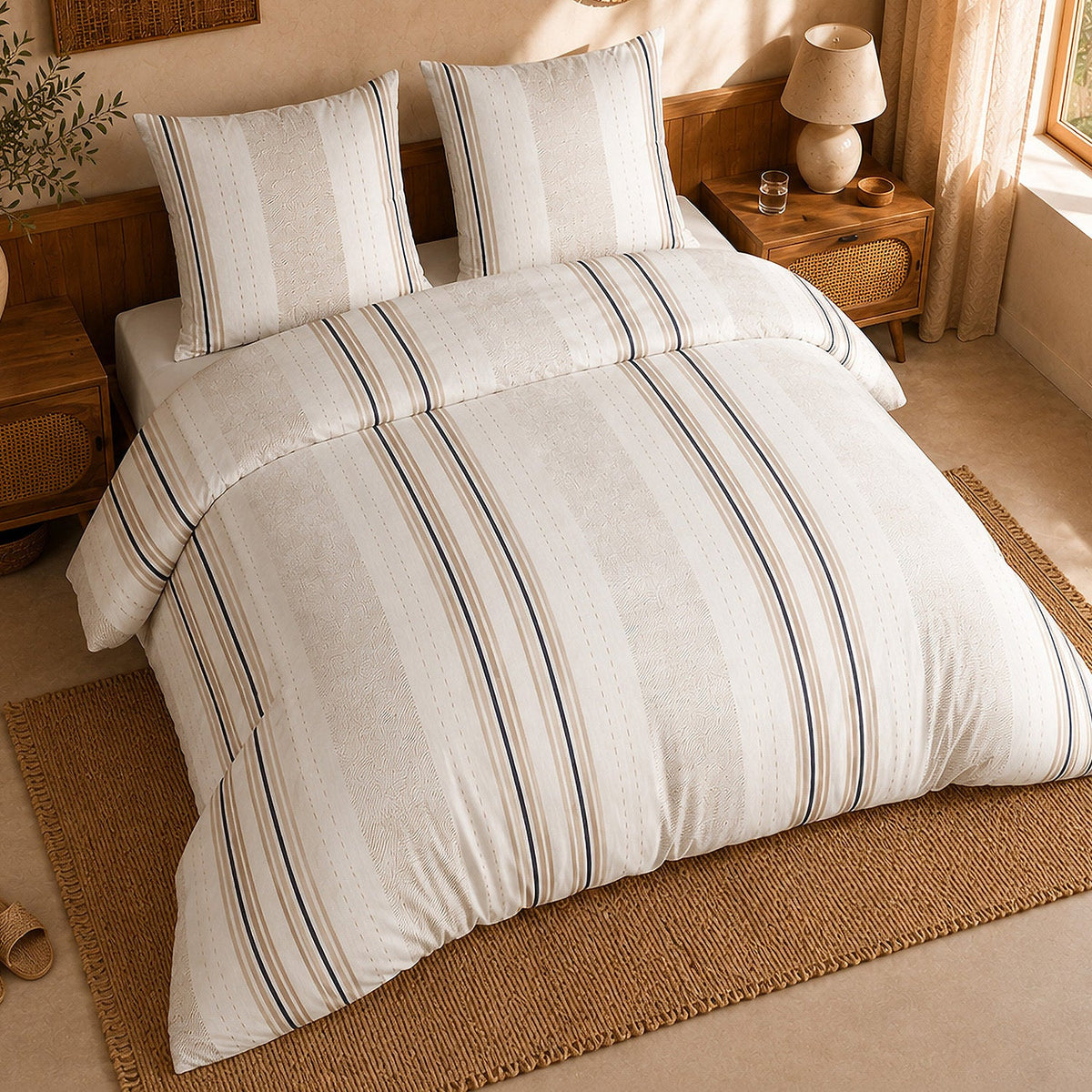 Parure de lit percale de coton 71 fils TRANDY, vue 4
