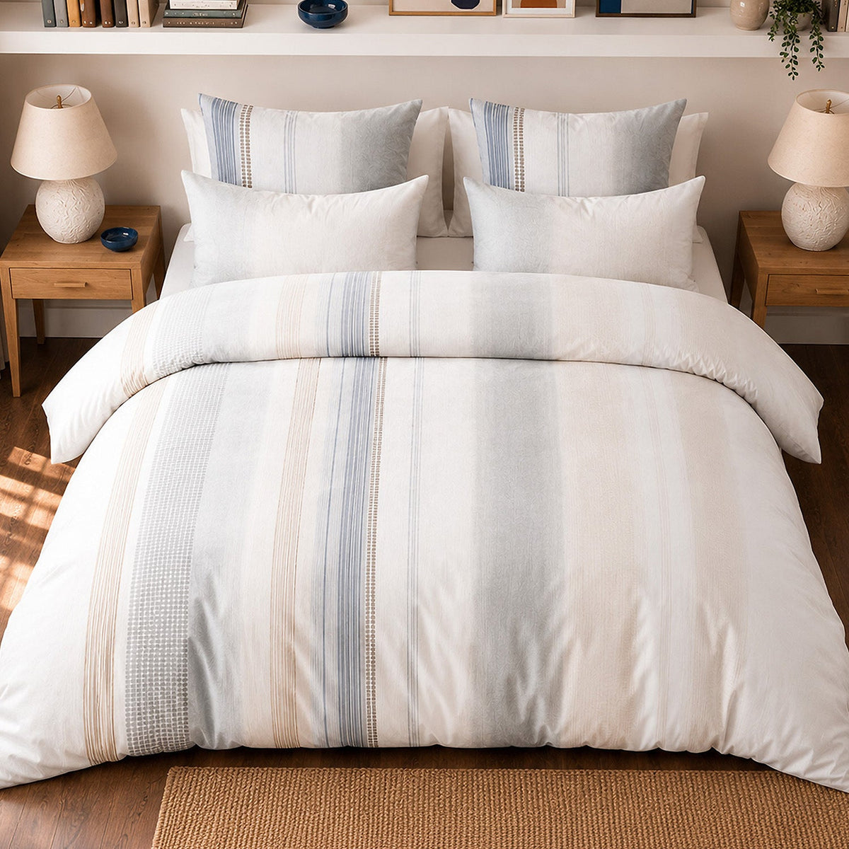 Parure de lit percale de coton 71 fils NEBULEUSE, vue 4