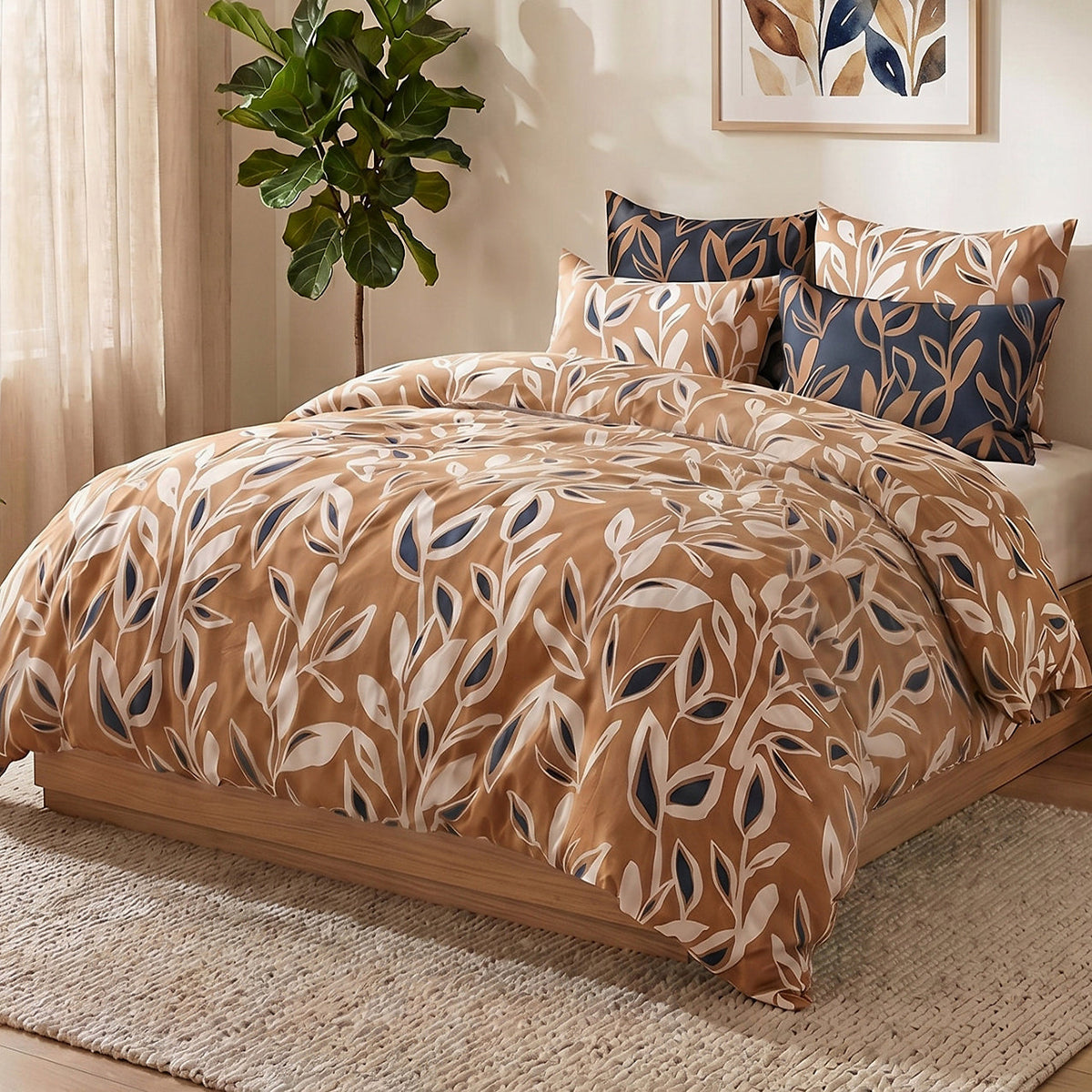 Parure de lit 100% coton 57 fils LINDA, vue 3