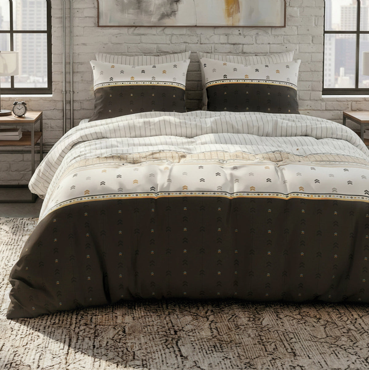 Parure de lit 100% coton 57 fils AVEN