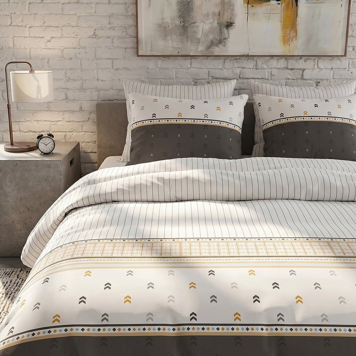 Parure de lit 100% coton 57 fils AVEN, vue 3