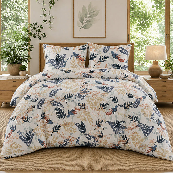 Parure de lit Bâton Rouge percale de coton 71 fils OIZEL
