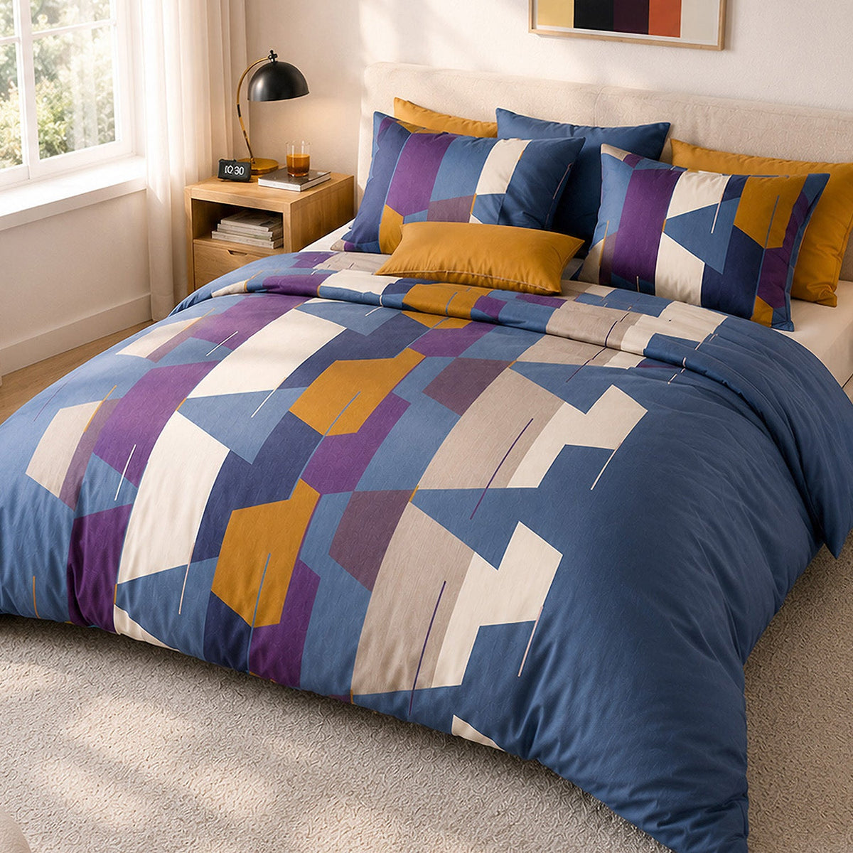 Parure de lit percale de coton 71 fils AXOM, vue 2