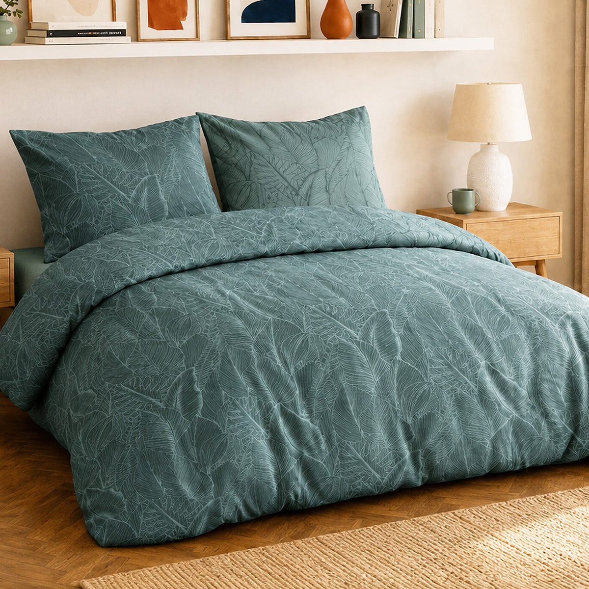 Parure de lit percale de coton 71 fils SYLVAE, vue 2
