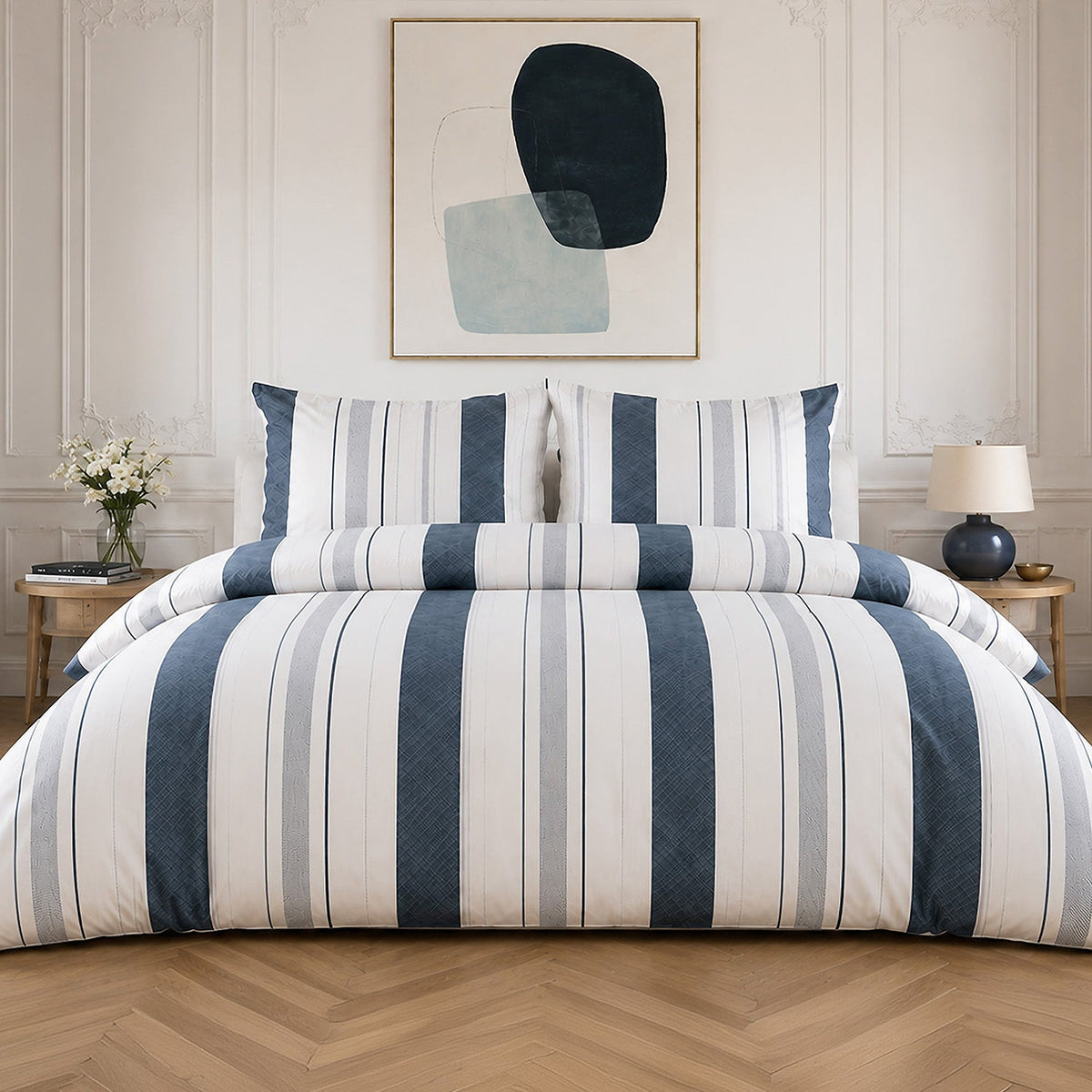 Parure de lit percale de coton 71 fils SIROUND, vue 4