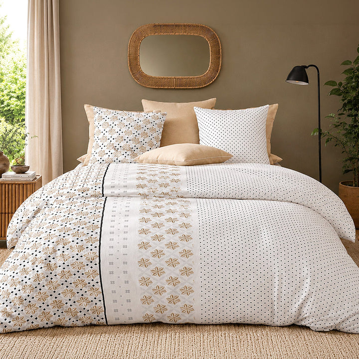 Parure de lit Bâton Rouge percale de coton 71 fils ROSALB