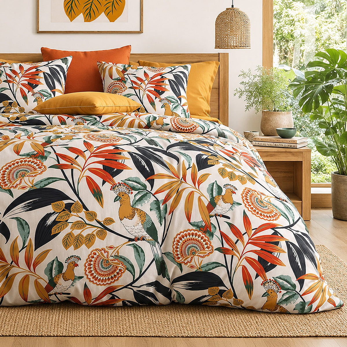 Parure de lit percale de coton 71 fils EDONIE, vue 3