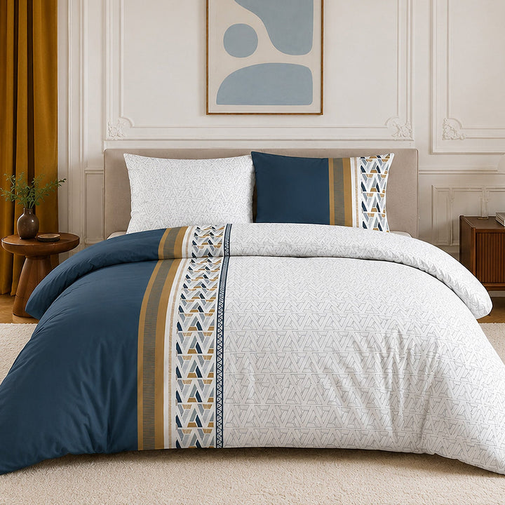 Parure de lit Bâton Rouge percale de coton 71 fils TRIGLIANY