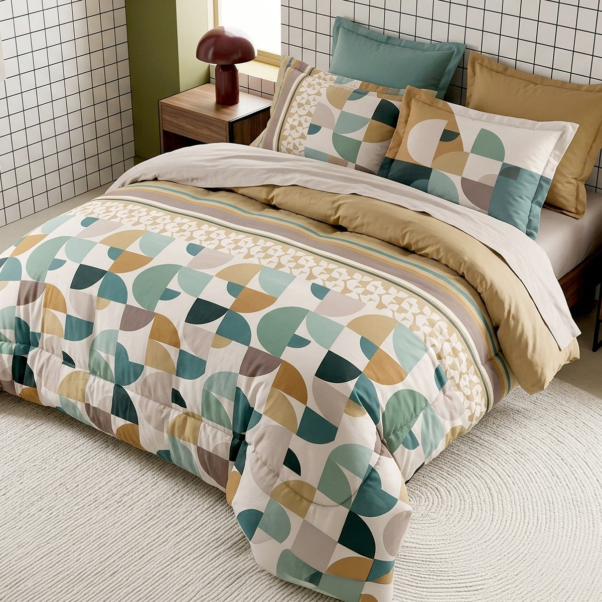 Parure de lit 100% coton 57 fils HELYA, vue 3
