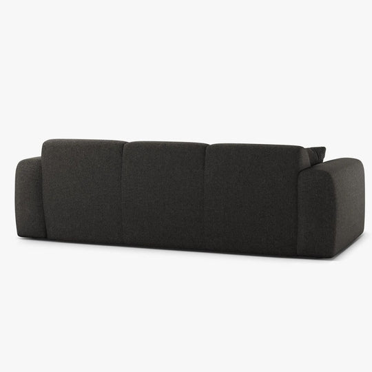 Canapé MICADONI Molino 3 places en tissu chenille gris foncé