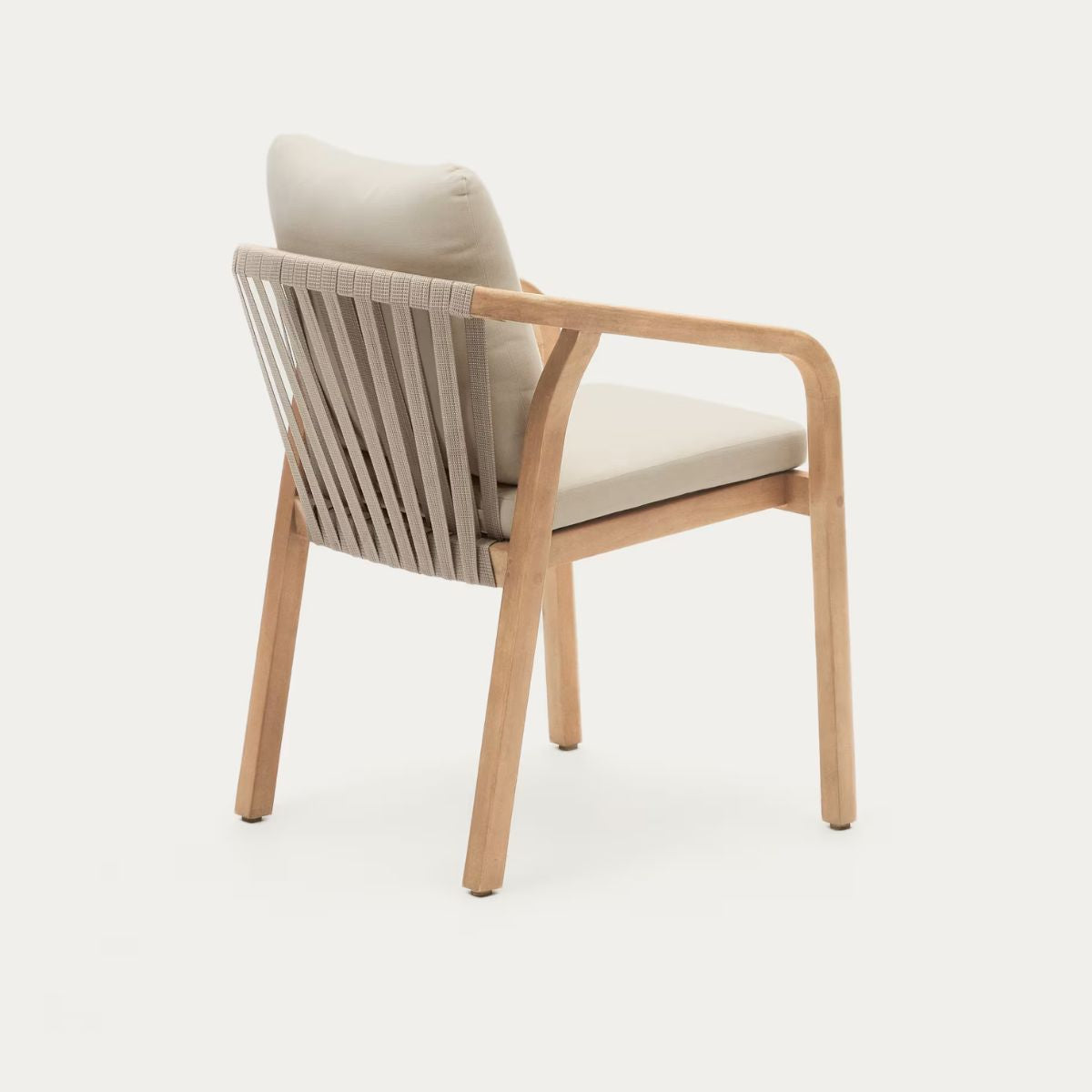 Lot de 2 chaises Kave Home Malaret en bois d'eucalyptus et corde beige FSC