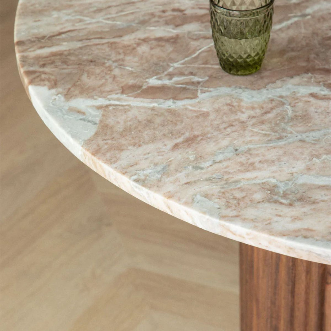 Table à manger ovale SKLUM 200x100 cm en pierre naturelle et bois de manguier Giselda