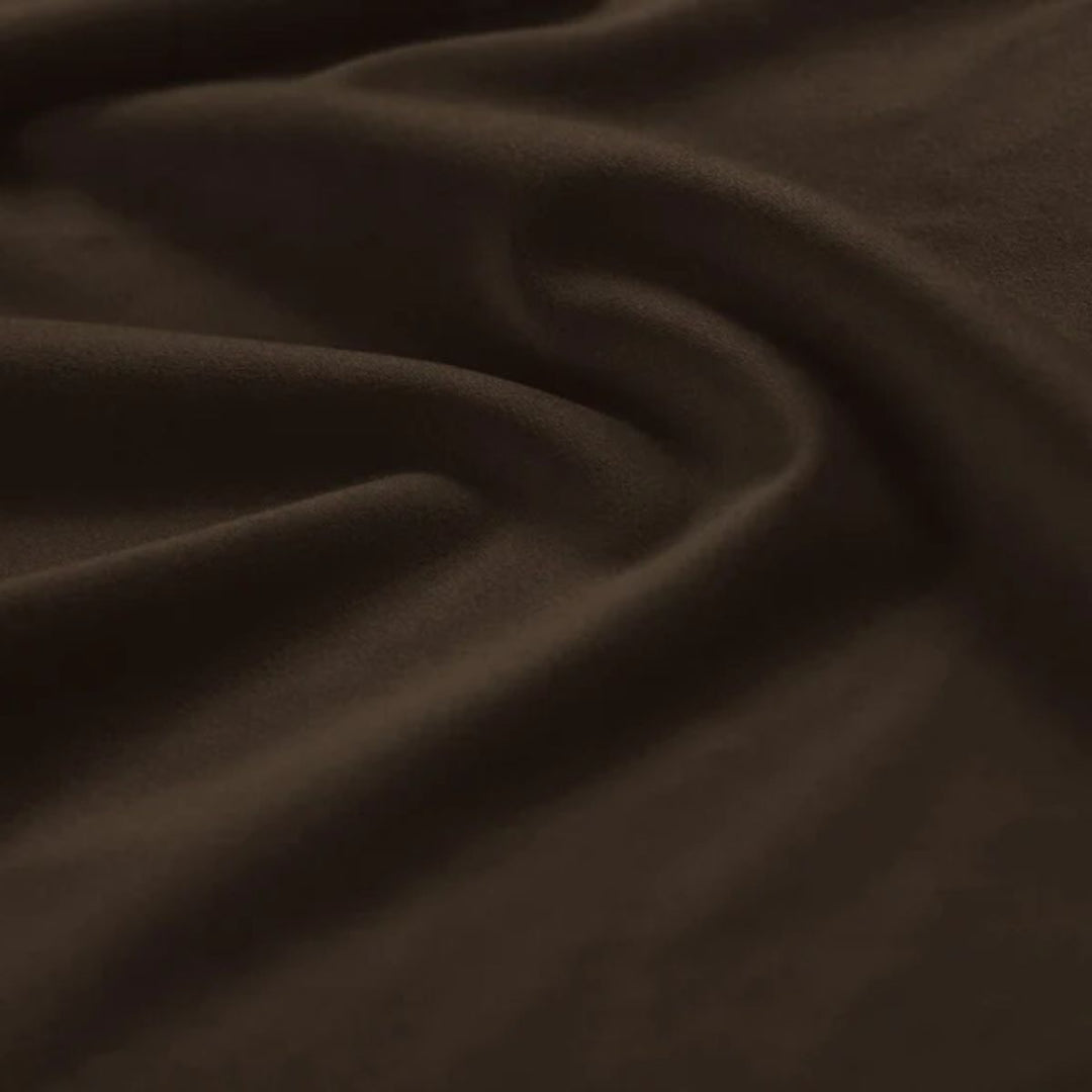 Canapé modulaire MICADONI Bellis 2 places en velours marron foncé