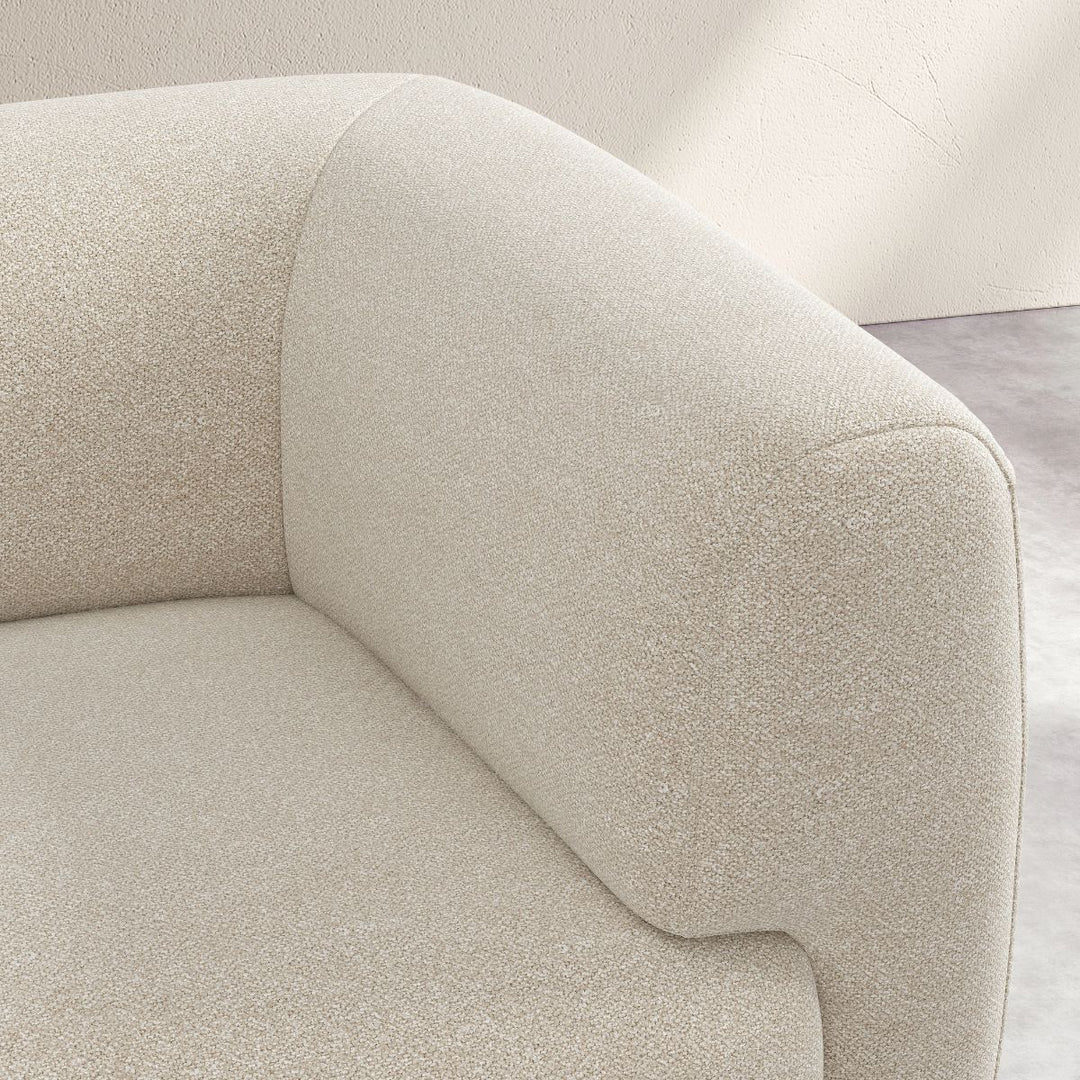 Canapé HABITAT 3 places AUSTIN en tissu texturé beige vanille