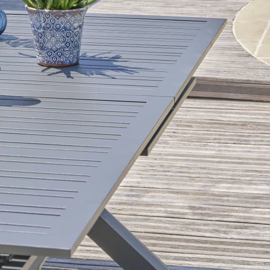 Table de jardin extensible DCB GARDEN 180/240 x 100 cm en aluminium FLORIDE