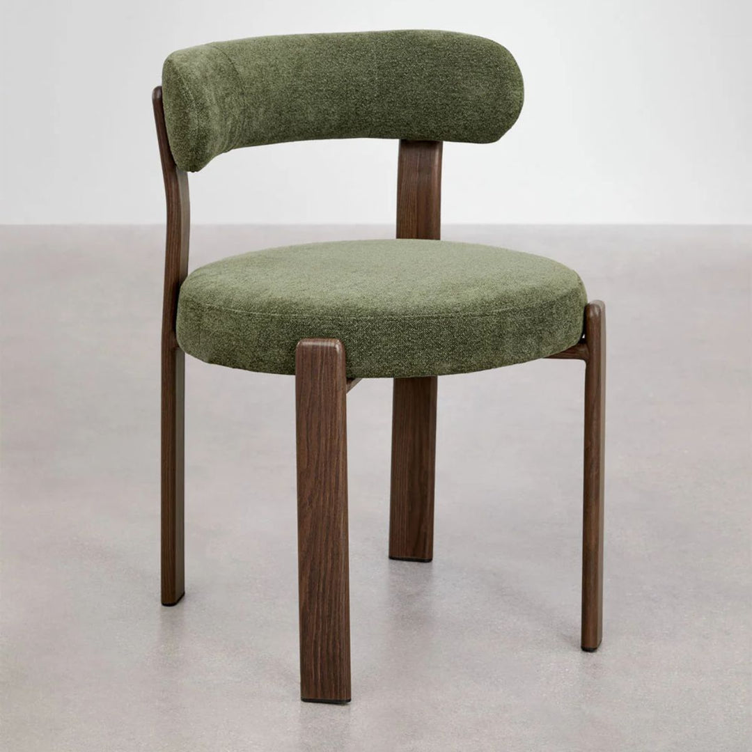 Lot de 2 chaises SKLUM Jolie  avec accoudoirs de salle à manger en tissu chenille