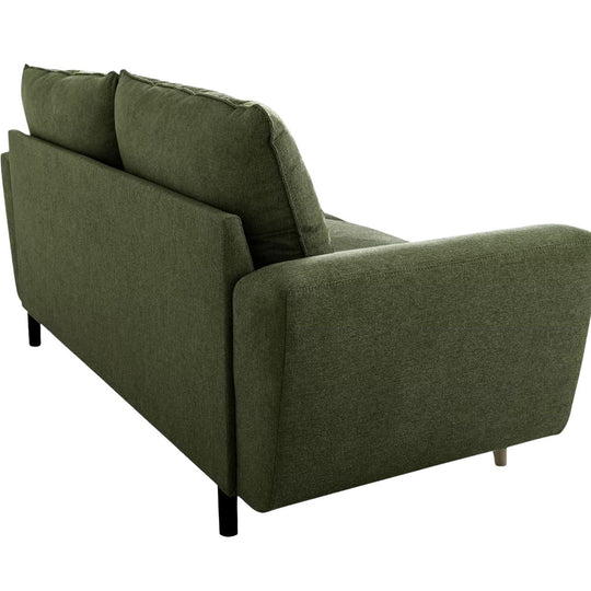 ALINEA Canapé 3 places convertible RUBIO en tissu - vert cèdre