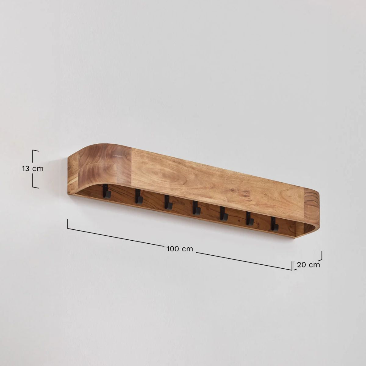 Porte-manteau mural SKLUM en bois d'acacia - FRIGIA