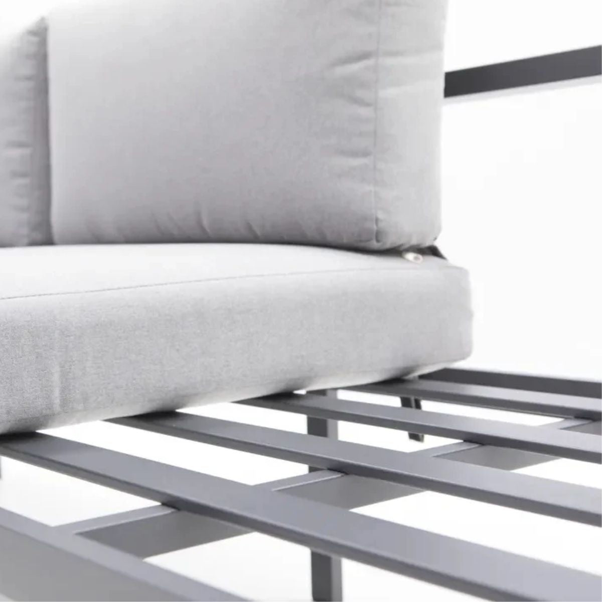 Salon d'angle en aluminium anthracite 10 personnes Naxos II NATERIAL Leroy Merlin