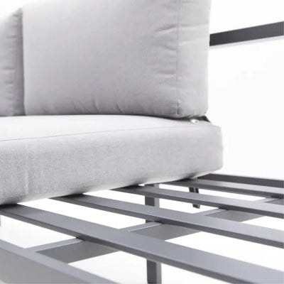 Salon d'angle en aluminium anthracite 10 personnes Naxos II NATERIAL Leroy Merlin