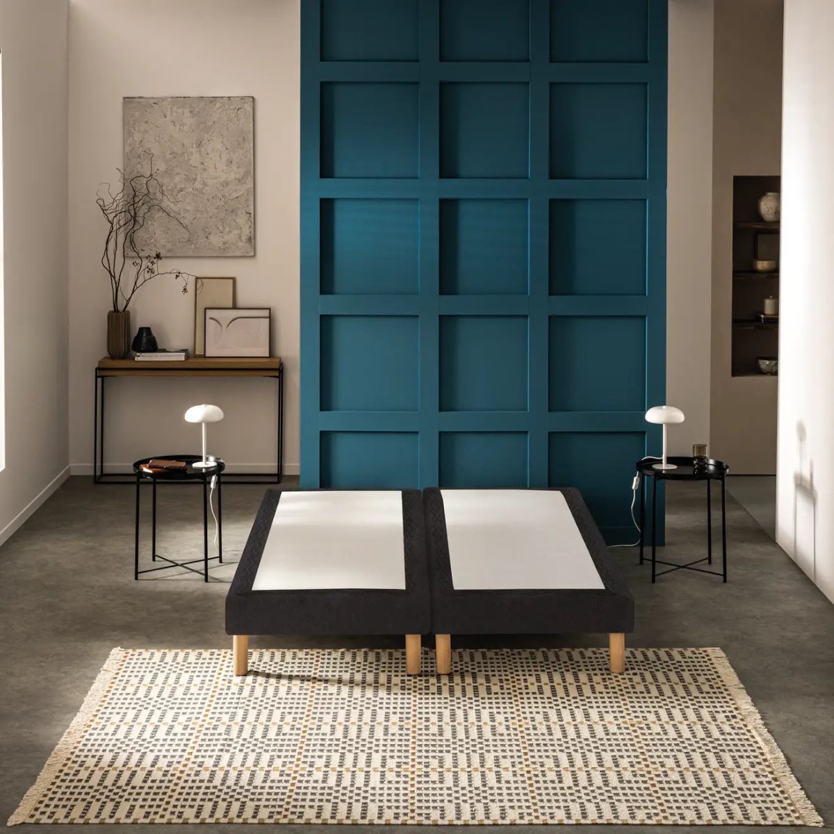 Sommier BULTEX 100x200cm MEDIAN Gris foncé