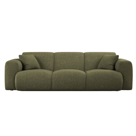 Canapé et pouf  MICADONI Molino 4 places en tissu chenille vert