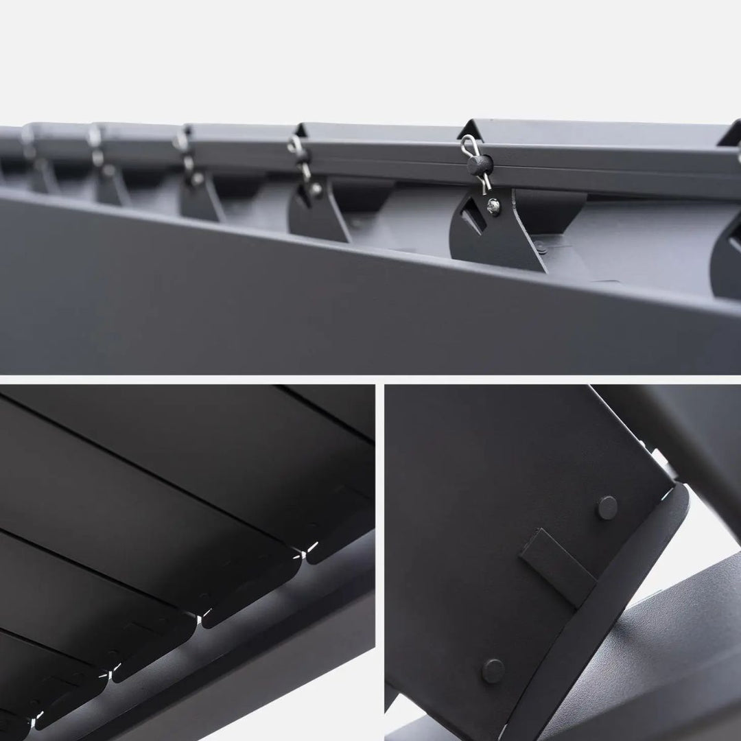 Pergola bioclimatique aluminium SWEEEK 4 x 3 m Triomphe anthracite