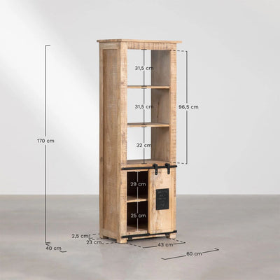 Bibliothèque SKLUM Uain en manguier