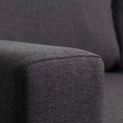 Canapé convertible JYSK MARSLEV 3 places avec méridienne réversible gris foncé